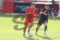 3. Fußball-Liga - Saison 2019/2020 - FC Ingolstadt 04 - KFC Uerdingen - Patrick Sussek (#37,FCI) - Rijad Kobiljar (#25 Uerdingen) - Foto: Meyer Jürgen