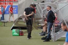 3. Liga - FC Ingolstadt 04 - 1. FC Magdeburg - Cheftrainer Tomas Oral (FCI) und Direktor Sport Michael Henke (FCI)