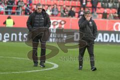 3. Fußball-Liga - Saison 2019/2020 - FC Ingolstadt 04 - FSV Zwickau - Sportdirektor Michael Henke (FCI)  - Chef-Trainer Jeff Saibene (FCI) - Foto: Meyer Jürgen