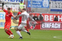 3. Liga - FC Ingolstadt 04 - FC Ingolstadt 04 - SV Meppen - Robin Krausse (#23,FCI)  - Florian Egerer (#16 SV Meppen) - Foto: Stefan Bösl