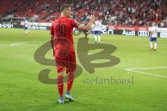 3. Liga - Fußball - FC Ingolstadt 04 - Hansa Rostock - Stefan Kutschke (30, FCI) vor dem Elfmeter, Schuß Tor Jubel