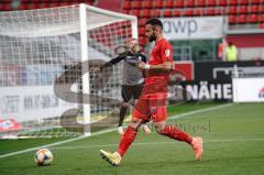 3. Liga - FC Ingolstadt 04 - SV Waldhof Mannheim - Fatih Kaya (9, FCI) Torwart Königsmann Timo (1 Mannheim)