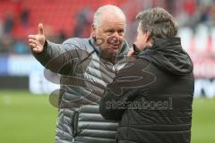 3. Fußball-Liga - Saison 2019/2020 - FC Ingolstadt 04 - FSV Zwickau - Peter Jackwerth FCI und Chef-Trainer Jeff Saibene (FCI) - Foto: Meyer Jürgen