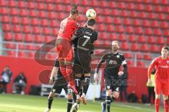 3. Fußball-Liga - Saison 2019/2020 - FC Ingolstadt 04 - KFC Uerdingen - Ganiggia Ginola Elva (#14,FCI)  - Christian Dorda (#7 Uerdingen) - Foto: Meyer Jürgen