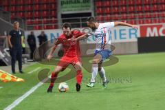 3. Liga - Fußball - FC Ingolstadt 04 - Hansa Rostock - Peter Kurzweg (16, FCI) rechts Pascal Breier (Rostock 39)