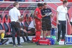 3. Fußball-Liga - Saison 2019/2020 - FC Ingolstadt 04 - Hallescher FC - Ganiggia Ginola Elva (#14,FCI)  wird eingewechselt - Foto: Meyer Jürgen