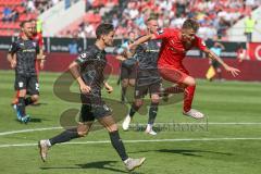 3. Fußball-Liga - Saison 2019/2020 - FC Ingolstadt 04 - Hallescher FC - Dennis Eckert Ayensa (#7,FCI)  schiesst den 2:3 Anschlusstreffer - jubel - Foto: Meyer Jürgen