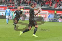 3. Fußball-Liga - Saison 2019/2020 - FC Ingolstadt 04 - Chemnitzer FC - Der 1:0 Führungstreffer durch Fatih Kaya (#9,FCI)  - jubel - Foto: Meyer Jürgen