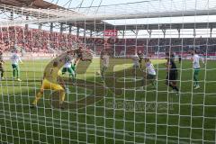 3. Fußball-Liga - Saison 2019/2020 - FC Ingolstadt 04 -  Preußen Münster - Ganiggia Ginola Elva (#14,FCI)  beim Kopfball - Foto: Meyer Jürgen