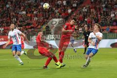 3. Liga - Fußball - FC Ingolstadt 04 - Hansa Rostock - Torwart Lukas Schellenberg (39, TW) Robin Krauße (23, FCI) Thomas Keller (27, FCI)