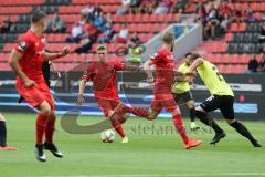 3. Liga - Fußball - FC Ingolstadt 04 - Würzburger Kickers - Stefan Kutschke (30, FCI) Maximilian Beister (10, FCI) Patrick Sussek (37, FCI) Lion Schweers (26 Würzburg)