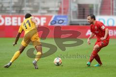 3. Liga - FC Ingolstadt 04 - SG Sonnenhof Großaspach - Orrin McKinze Gaines II (11 SG) Peter Kurzweg (16, FCI)