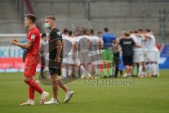 3. Liga - FC Ingolstadt 04 - 1. FC Magdeburg - hängende Köpfe Niederlage 0:2, Magdeburg feiert, Dennis Eckert Ayensa (7, FCI)