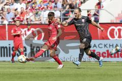 Im Bild: D. Ayensa Eckert (#7 FC Ingolstadt) und Björn Jopek (HSC)

Fussball - 3. Bundesliga - Ingolstadt - Saison 2019/2020 - FC Ingolstadt 04 - Hallescher FC - 15.09.2019 -  Foto: Ralf Lüger