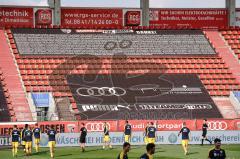 3. Liga - FC Ingolstadt 04 - Eintracht Braunschweig - Spruchband Choereographie Fans Namen, Schanzer für immer