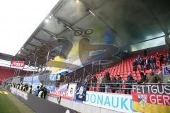 3. Fußball-Liga - Saison 2019/2020 - FC Ingolstadt 04 - Carl Zeiss Jena - Bengalisches Feuer - fans - rauchbomben - Foto: Meyer Jürgen
