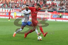 3. Liga - Fußball - FC Ingolstadt 04 - Hansa Rostock - Maximilian Thalhammer (18, FCI) Aaron Opoku (Rostock 19)