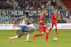 3. Liga - Fußball - FC Ingolstadt 04 - Hansa Rostock - Maximilian Beister (10, FCI) Aaron Opoku (Rostock 19)