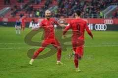 3. Liga - FC Ingolstadt 04 - Carl Zeiss Jena - Tor Schuß Fatih Kaya (9, FCI) mit Nico Antonitsch (5, FCI)