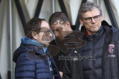 Im Bild: Thomas Linke (Sportdirektor FC Ingolstadt) und Franz Spitzauer (Geschäftsführer FC Ingolstadt)

Fussball - 3. Bundesliga - Ingolstadt - Saison 2019/2020 - FC Ingolstadt 04 - M1. FC Kaiserlautern - 01.02.2020 -  Foto: Ralf Lüger