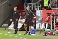 3. Liga - Fußball - FC Ingolstadt 04 - SpVgg Unterhaching - Cheftrainer Jeff Saibene (FCI) und Co-Trainer Carsten Rump (FCI)