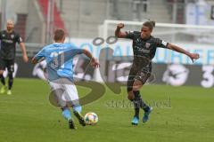 3. Fußball-Liga - Saison 2019/2020 - FC Ingolstadt 04 - Chemnitzer FC - Ganiggia Ginola Elva (#14,FCI)  - Milde Paul (#31 Chemnitz) - Foto: Meyer Jürgen