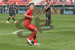 3. Fußball-Liga - Saison 2019/2020 - FC Ingolstadt 04 - Hallescher FC - Dennis Eckert Ayensa (#7,FCI)  schiesst den 2:3 Anschlusstreffer - jubel - Foto: Meyer Jürgen