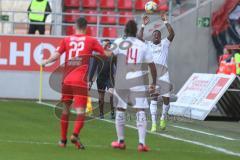 3. Fußball-Liga - Saison 2019/2020 - FC Ingolstadt 04 - Victoria Köln - Frederic Ananou (#2,FCI) beim Einwurf - Foto: Meyer Jürgen