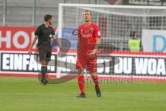 3. Fußball-Liga - Saison 2019/2020 - FC Ingolstadt 04 - Hansa Rostock - Marcel Gaus (#19,FCI)  nach dem 1:2 Anschlusstreffer ist enttäuscht - Foto: Meyer Jürgen