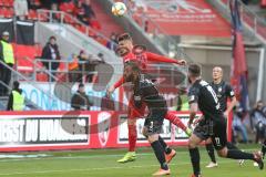 3. Fußball-Liga - Saison 2019/2020 - FC Ingolstadt 04 - FSV Zwickau - Stefan Kutschke (#30,FCI)  - Christopher Handke (#3 Zwickau) - Foto: Meyer Jürgen