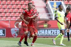 Im Bild: Tor durch Stefan Kutschke (#30 FCI) - jubel mit Fatih Kaya (#9 FCI)

Fussball - 3. Bundesliga - Ingolstadt - Saison 2019/2020 - FC Ingolstadt 04 - MSV Duisburg - 27.07.2019 -  Foto: Ralf Lüger/rsp-sport.de