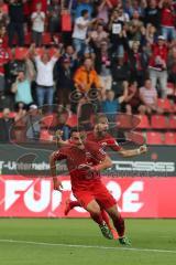 3. Liga - Fußball - FC Ingolstadt 04 - Würzburger Kickers - Tor Jubel rechts 1:0 Fatih Kaya (9, FCI) mit Maximilian Beister (10, FCI)