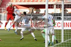 3. Liga - FC Ingolstadt 04 - 1. FC Magdeburg - Tobias Schröck (21, FCI) Kopfball Koglin Brian (4 Magdeburg) Gjasula Jurgen (10 Magdeburg) Beck Christian (11 Magdeburg) Torwart Behrens Morten (12 Magdeburg)