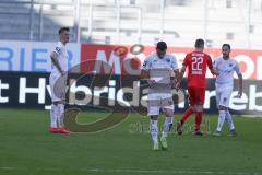 3. Fußball-Liga - Saison 2019/2020 - FC Ingolstadt 04 - Victoria Köln - Enttäuschte Gesichter nach dem Spiel - Stefan Kutschke (#30,FCI)  - Fatih Kaya (#9,FCI)   - Foto: Meyer Jürgen