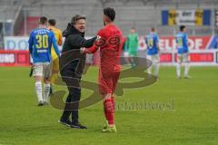 3. Liga - FC Ingolstadt 04 - Carl Zeiss Jena - Tor Fatih Kaya (9, FCI) Jubel mit Cheftrainer Jeff Saibene (FCI)