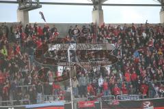 3. Fußball-Liga - Saison 2019/2020 - FC Ingolstadt 04 - Victoria Köln - Coreo-Banner -Fans - Foto: Meyer Jürgen