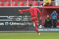 3. Fußball-Liga - Saison 2019/2020 - FC Ingolstadt 04 - FSV Zwickau - Der 2:1 Führungstreffer durch Dennis Eckert Ayensa (#7,FCI)  - jubel - Foto: Meyer Jürgen