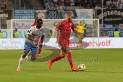 3. Liga - Fußball - FC Ingolstadt 04 - Hansa Rostock - Maximilian Beister (10, FCI) Aaron Opoku (Rostock 19)