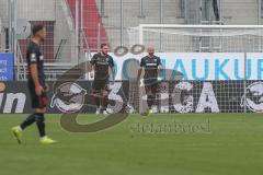 3. Fußball-Liga - Saison 2019/2020 - FC Ingolstadt 04 -  Preußen Münster - Der 0:2 Führungstreffer - Nico Antonitsch (#5,FCI)  - Michael Heinloth (#17,FCI)  -  - Foto: Meyer Jürgen