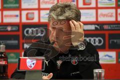 3. Liga - Fußball - FC Ingolstadt 04 - SpVgg Unterhaching - Pressekonferenz nach dem Spiel, Cheftrainer Jeff Saibene (FCI)