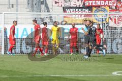 3. Fußball-Liga - Saison 2019/2020 - FC Ingolstadt 04 - Hallescher FC - Der 1:2 Treffer - Torwart Fabijan Buntic (#24,FCI)  - Enttäuschung - Foto: Meyer Jürgen