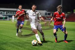 3. Liga - SpVgg Unterhaching - FC Ingolstadt 04 - Robin Krauße (23, FCI) Hufnagel Lucas (10, SpVgg)