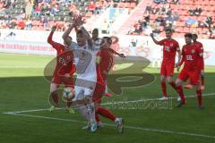 3. Fußball-Liga - Saison 2019/2020 - FC Ingolstadt 04 - Victoria Köln - Dennis Eckert Ayensa (#7,FCI)  reklamiert Handspiel - Foto: Meyer Jürgen