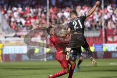 Im Bild: Baxter Bentley Bahn (HSC) und D. Ayensa Eckert (#7 FC Ingolstadt)

Fussball - 3. Bundesliga - Ingolstadt - Saison 2019/2020 - FC Ingolstadt 04 - Hallescher FC - 15.09.2019 -  Foto: Ralf Lüger