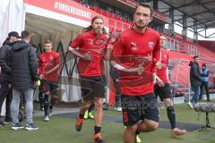 3. Fußball-Liga - Saison 2019/2020 - FC Ingolstadt 04 -  Preußen Münster - Björn Paulsen (#4,FCI)  - Peter Kurzweg (#16,FCI)  - Foto: Meyer Jürgen