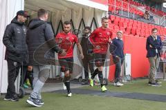 3. Fußball-Liga - Saison 2019/2020 - FC Ingolstadt 04 -  Preußen Münster - Robin Krausse (#23,FCI)  - Stefan Kutschke (#30,FCI)  - Foto: Meyer Jürgen