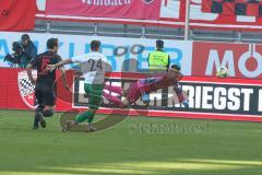 3. Fußball-Liga - Saison 2019/2020 - FC Ingolstadt 04 -  Preußen Münster - Torwart Fabijan Buntic (#24,FCI)  köpft den Ball weg - Foto: Meyer Jürgen