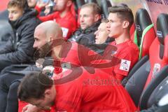 3. Liga - FC Ingolstadt 04 - FC Ingolstadt 04 - SV Meppen - Enttäuschte Spieler nach dem 1:1 Ausgleichstreffer - Nico Antonitsch (#5,FCI)  - Maximilian Thalhammer (#6,FCI) - Foto: Stefan Bösl