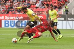 3. Liga - Fußball - FC Ingolstadt 04 - Würzburger Kickers - Daniel Hägele (22 Würzburg) Peter Kurzweg (16, FCI)