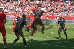 3. Fußball-Liga - Saison 2019/2020 - FC Ingolstadt 04 - Hallescher FC - Björn Paulsen (#4,FCI)  - Antonius Papado-Poulos (#8 HFC) - Foto: Meyer Jürgen